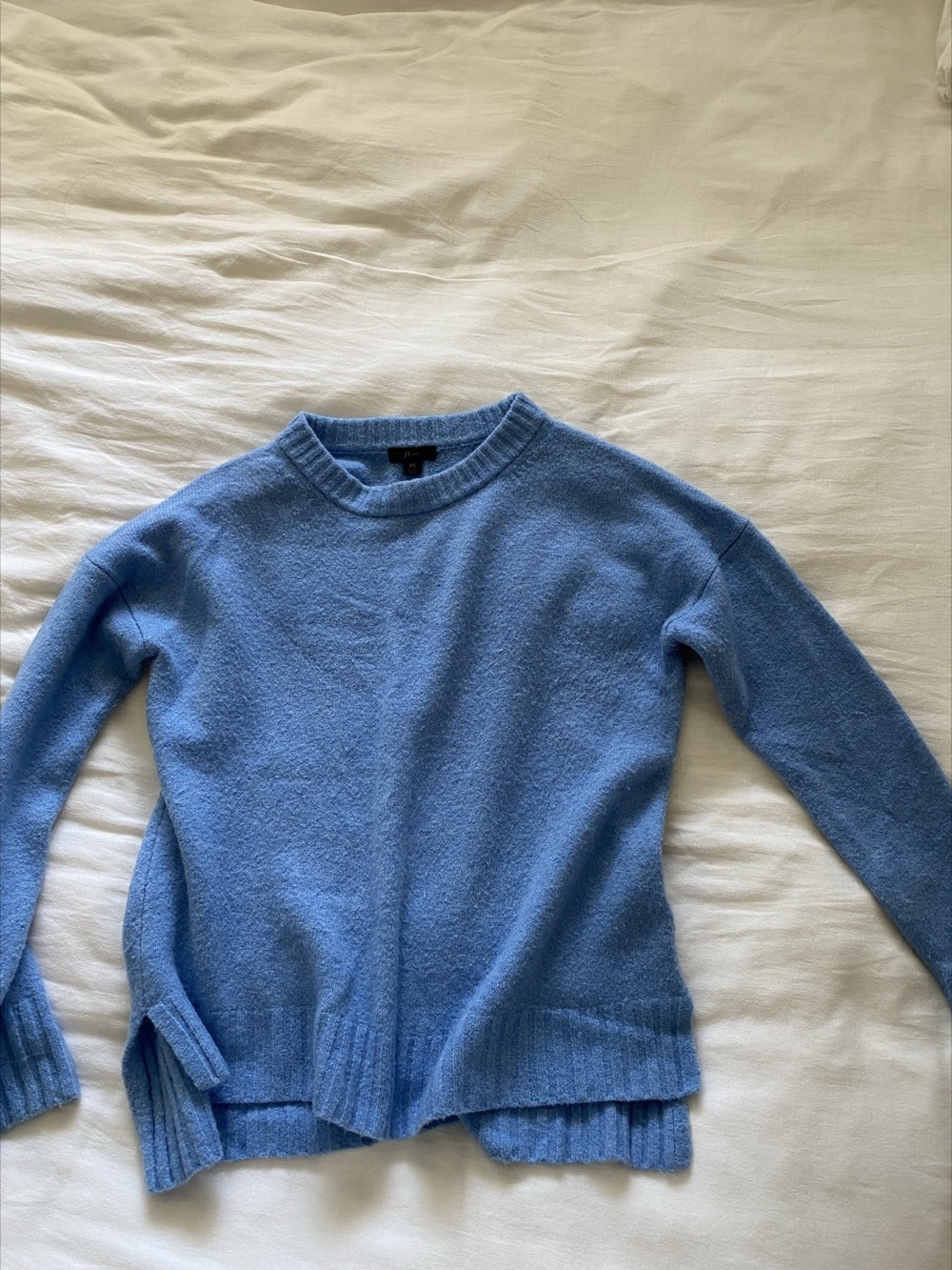 J.Crew Blue Wool Blend Crewneck Sweater Size XS